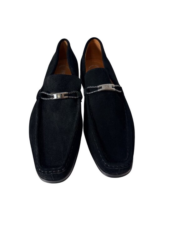 Stacy Adams Mens Black Suede Loafers With Memory Foam Insole & Metal Bit Detail main image 5
